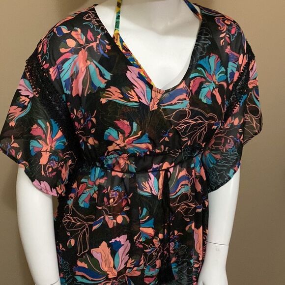 NWT Time and Tru Floral Swimsuit Cover Up - Size Large - Picture 12 of 15